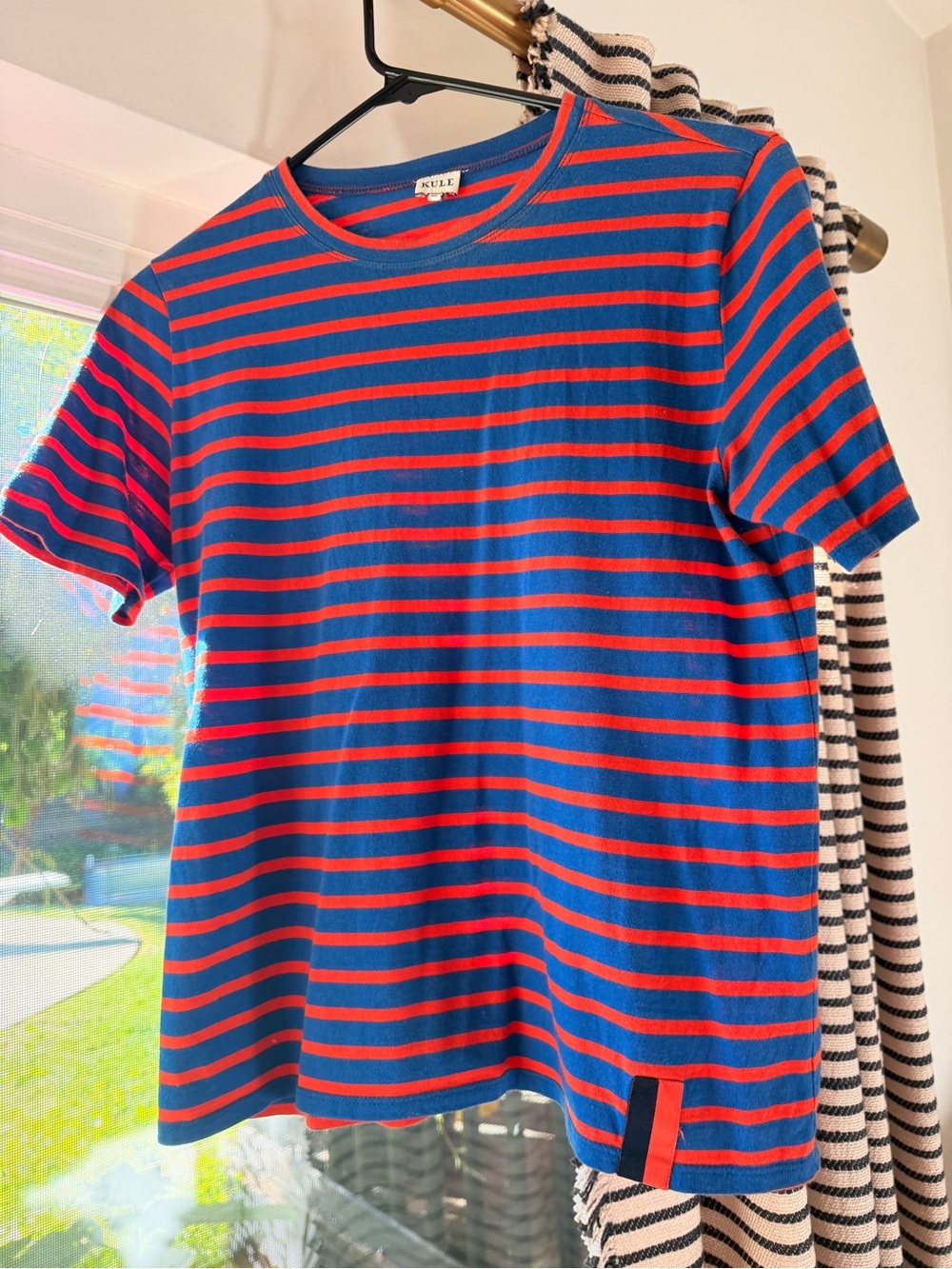 KULE women’s Blue & Red Stripe Tee